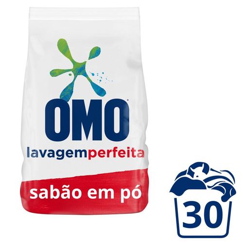 Lava-Roupas em Pó Omo Lavagem Perfeita Pacote 2,4kg Tamanho Família