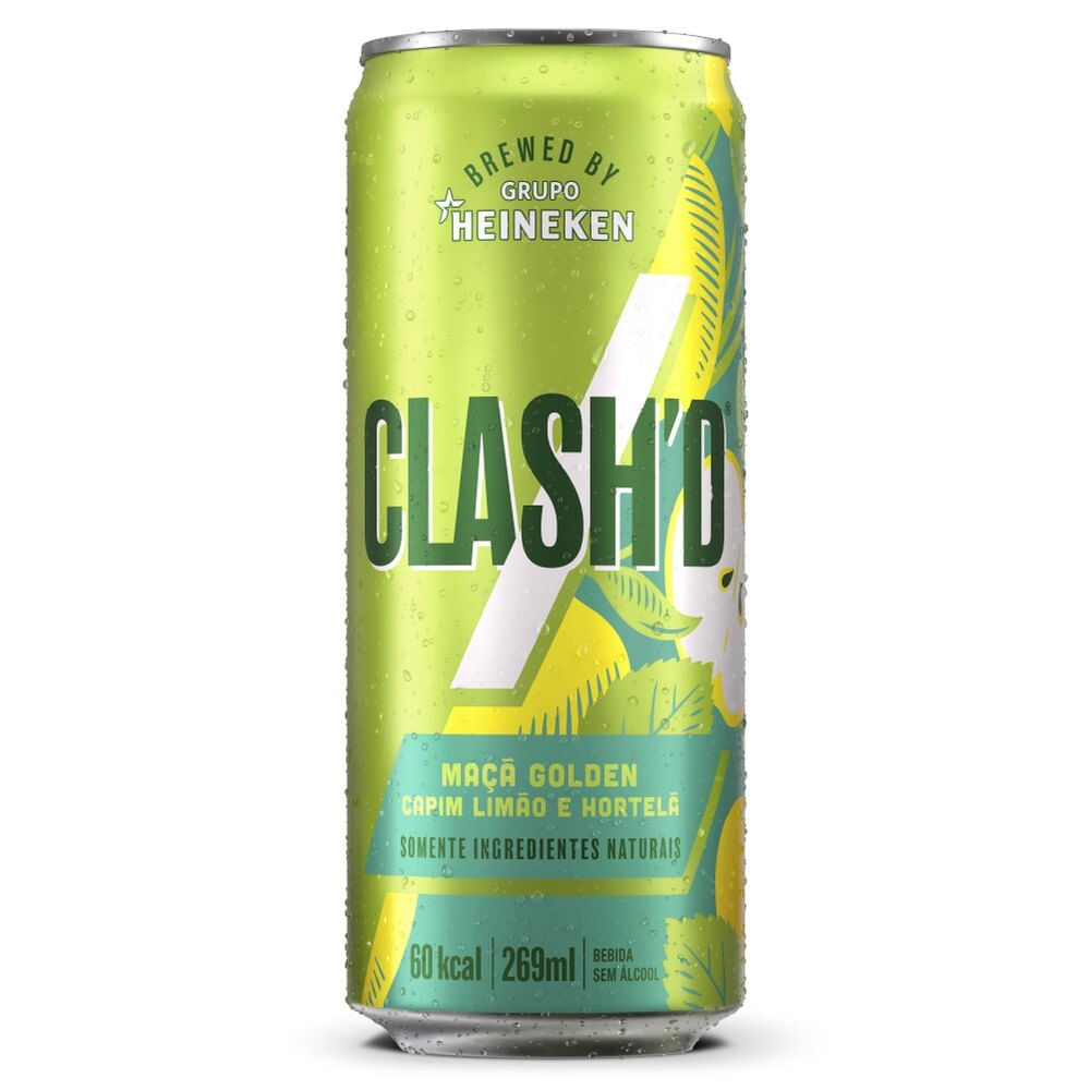 Refrigerante Maçã Golden, Capim-Limão e Hortelã Clashd Lata 269ml