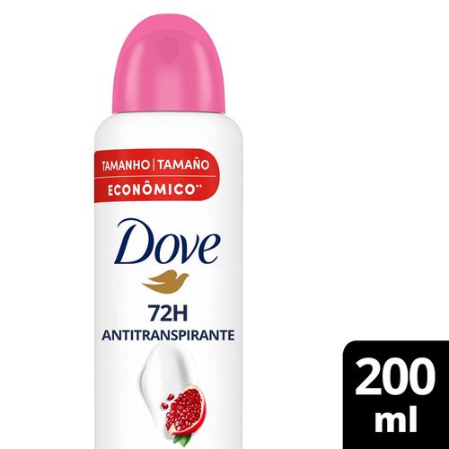 Desodorante Antitranspirante Aerosol Dove Go Fresh Romã e Verbena 200 ml