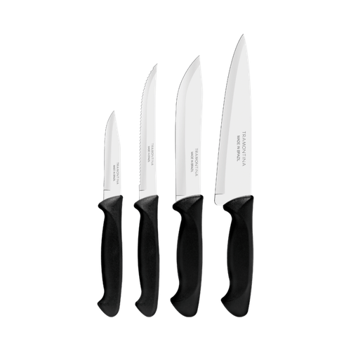 Conjunto-de-Facas-Tramontina-Preto-de-Inox-|-Com-4-Unidades