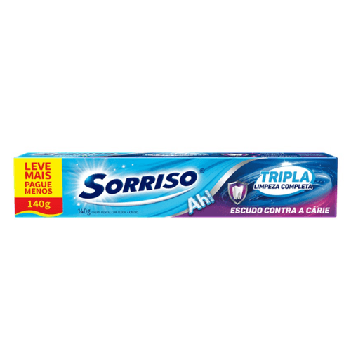 Creme-Dental---Calcio-Sorriso-Tripla-Limpeza-Completa-Caixa-140g-Leve-Mais-Pague-Menos