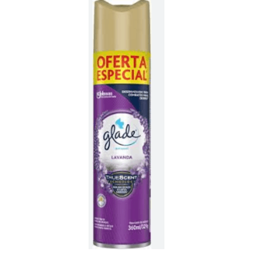 Odorizador-de-Ambiente-Aerossol-Lavanda-Glade-Frasco-360ml-Spray-Embalagem-Economica