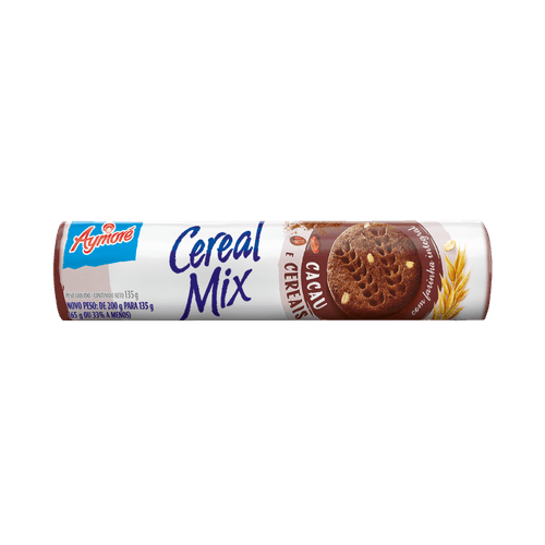 Biscoito-Integral-Cacau-e-Cereais-Aymore-Cereal-Mix-Pacote-135g