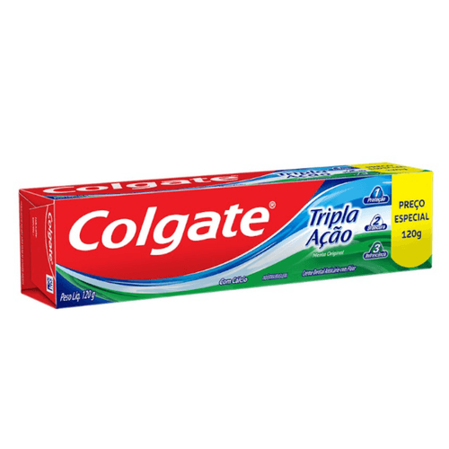 Creme-Dental-Anticarie-com-Fluor-e-Calcio-Menta-Original-Colgate-Tripla-Acao-Caixa-120g-Preco-Especial