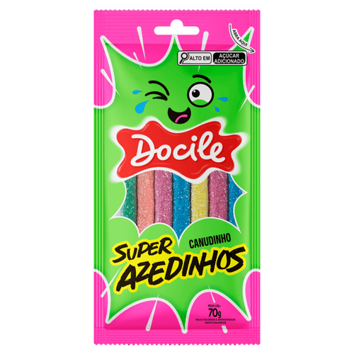 Bala-Maca-Verde-Blueberry-Abacaxi-Morango-e-Pessego-Canudinho-Docile-Super-Azedinhos-Pacote-70g