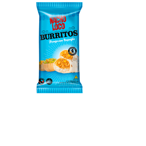 Massa-de-Trigo-Tipo-Tortilha-Burrito-Recheio-de-Frango-com-Requeijao-Cremoso-e-Milho-Nacho-Loco-Pacote-400g-4-Unidades