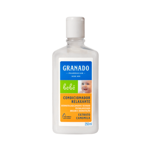 Condicionador-Relaxante-Brilho-e-Hidratacao-Extrato-Camomila-Granado-Bebe-Frasco-250ml