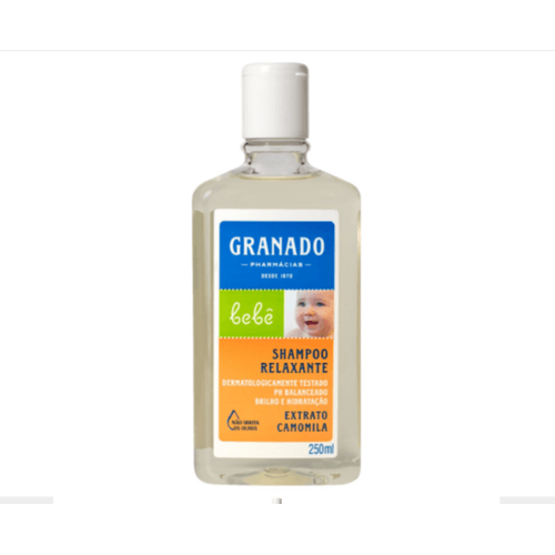 Shampoo-Relaxante-Brilho-e-Hidratacao-Extrato-Camomila-Granado-Bebe-Frasco-250ml