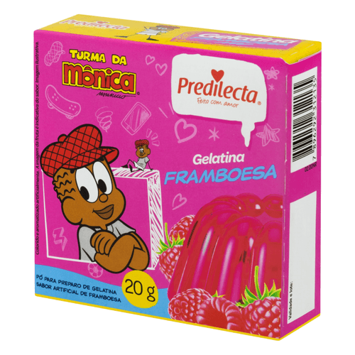 Preparo-de-Gelatina-em-Po-Framboesa-Turma-da-Monica-Predilecta-Caixa-20g