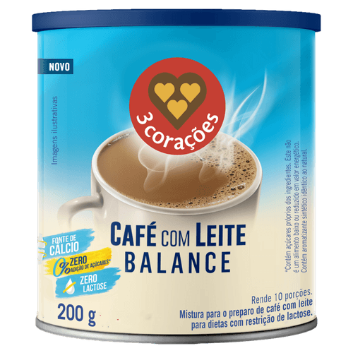 Cafe-com-Leite-Soluvel-Descafeinado-Zero-Lactose-3-Coracoes-Lata-200g