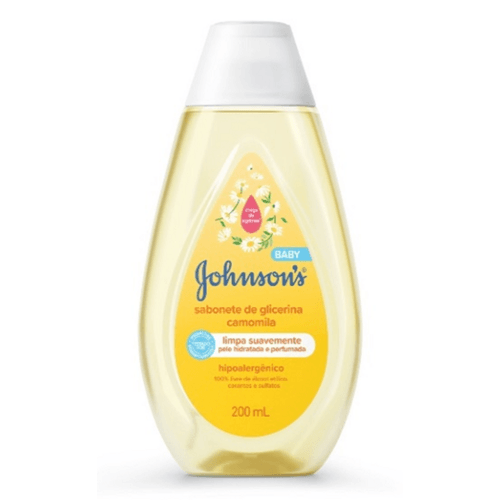 SABONETE-LIQUIDO-INFANTIL-JOHNSON-S-BABY-200ML-CAMOMILA-LIMPA-SUAVEMENTE-PELE-HIDRATADA-E-PERFUMADA-HIPOALERGENICO-100--LIVRE-DE-ALCOOL-ETILICO-CORANT