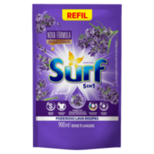 Lava-Roupas-Liquido-Lavanda-Oleos-Essenciais-5-em-1-Surf-Sache-900ml-Refil