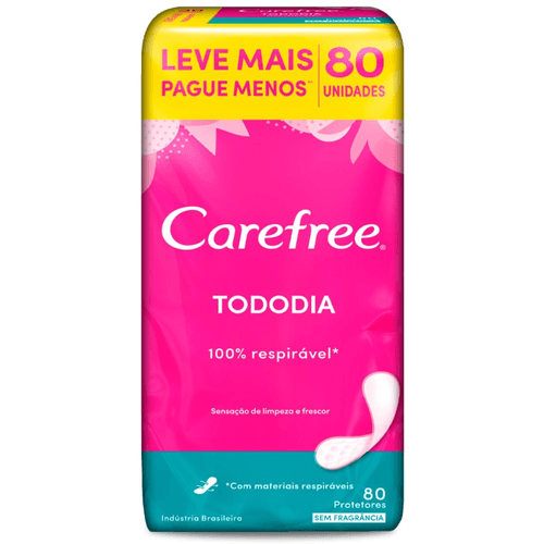 Protetor-Diario-sem-Abas-Carefree-TodoDia-Pacote-80-Unidades-Leve-Mais-Pague-Menos Protetor-Diario-sem-Abas-Carefree-TodoDia-Pacote-80-Unidades-Leve-Mais-Pague-Menos