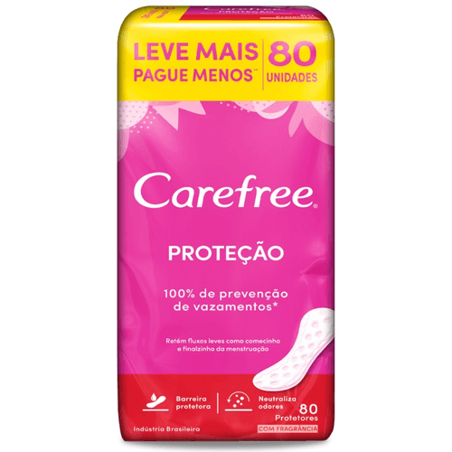 Protetor-Diario-sem-Abas-Carefree-Protecao-Pacote-80-Unidades-Leve-Mais-Pague-Menos Protetor-Diario-sem-Abas-Carefree-Protecao-Pacote-80-Unidades-Leve-Mais-Pague-Menos