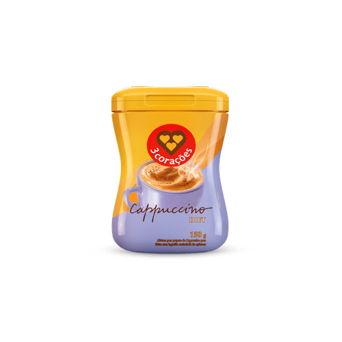 Cappuccino-Diet-3-Coracoes-Pote-150g