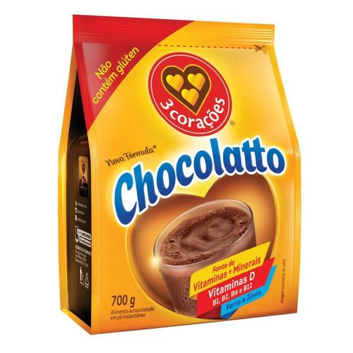 Achocolatado-em-Po-Instantaneo-Chocolatto-3-Coracoes-Pacote-700g Achocolatado-em-Po-Instantaneo-Chocolatto-3-Coracoes-Pacote-700g