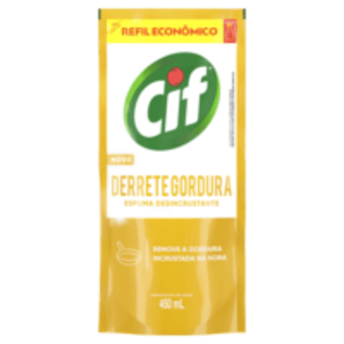 Limpador-de-Uso-Geral-Desengordurante-Espuma-Desincrustante-Cif-Sache-450ml-Refil-Economico