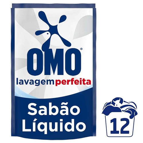 Lava-Roupas Líquido Omo Lavagem Perfeita Sachê 900ml Refil Econômico