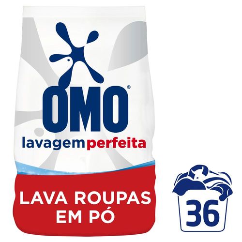Lava-Roupas em Pó Omo Lavagem Perfeita Pacote 2,4kg Tamanho Família