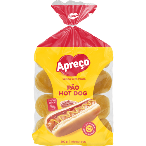 Pao-de-Hot-Dog-Apreco-com-10-Unidades-500g Pao-de-Hot-Dog-Apreco-com-10-Unidades-500g
