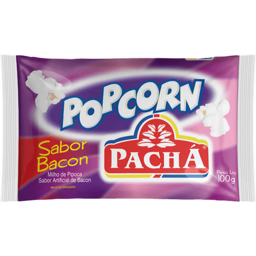 Milho-para-Pipoca-de-Microondas-Pacha-Bacon-Pacote-100g Milho-para-Pipoca-de-Microondas-Pacha-Bacon-Pacote-100g