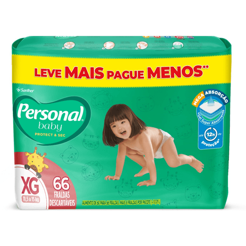 Fralda-Personal-Baby-Protect-e-Sec-Tamanho-XG-Leve-Mais-Pague-Menos-Com-66-Fraldas-