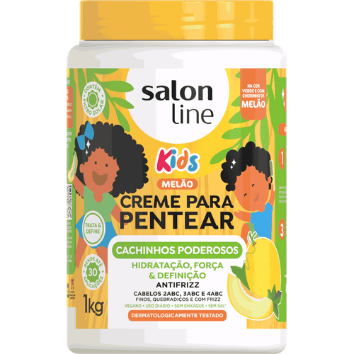 CREME--PENTEAR--SALON-LINE--KIDS-CACHINHOS-PODEROSOS-MELAO-1KG