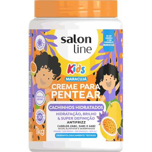 CREME--PENTEAR--SALON-LINE-KIDS-HIDRATADOS--MARACUJA--1KG