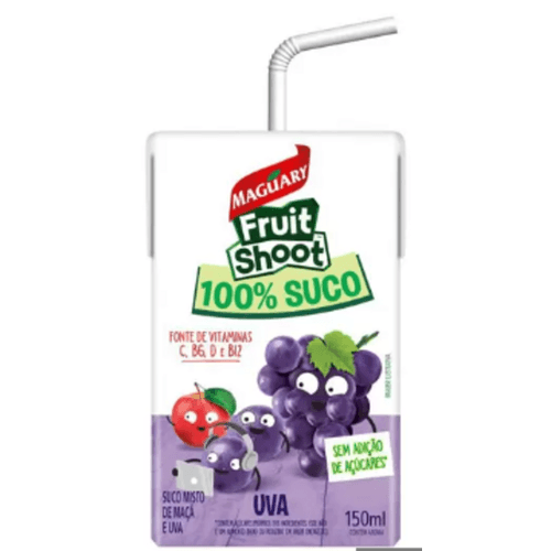 Suco-Misto-de-Maca-e-Uva-sem-Adicao-de-Acucar-Maguary-Fruit-Shoot-Caixa-150ml Suco-Misto-de-Maca-e-Uva-sem-Adicao-de-Acucar-Maguary-Fruit-Shoot-Caixa-150ml
