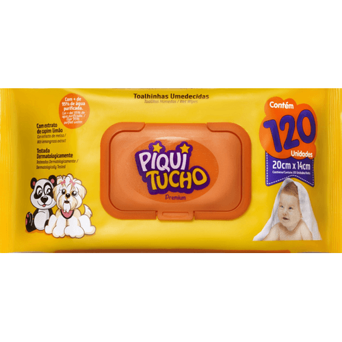 Toalha-Umedecida-Infantil-com-Extrato-de-Capim-Limao-Piquitucho-Premium-Pacote-120-Unidades Toalha-Umedecida-Infantil-com-Extrato-de-Capim-Limao-Piquitucho-Premium-Pacote-120-Unidades
