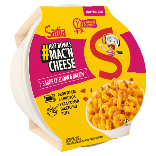 Mac-n-Cheese-Cheddar-Bacon-Sadia-Pote-300G Mac-n-Cheese-Cheddar-Bacon-Sadia-Pote-300G