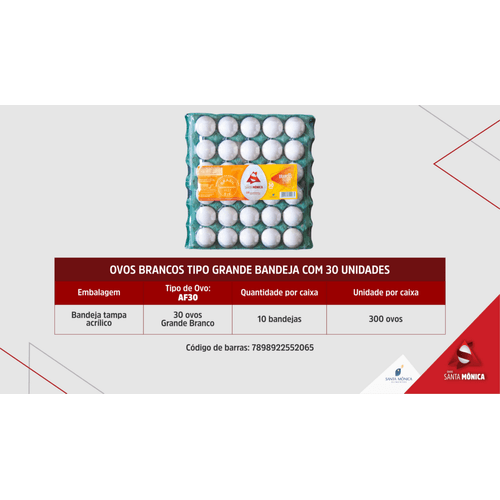 Ovo-Branco-Santa-Monica-30-Unidades Ovo-Branco-Santa-Monica-30-Unidades