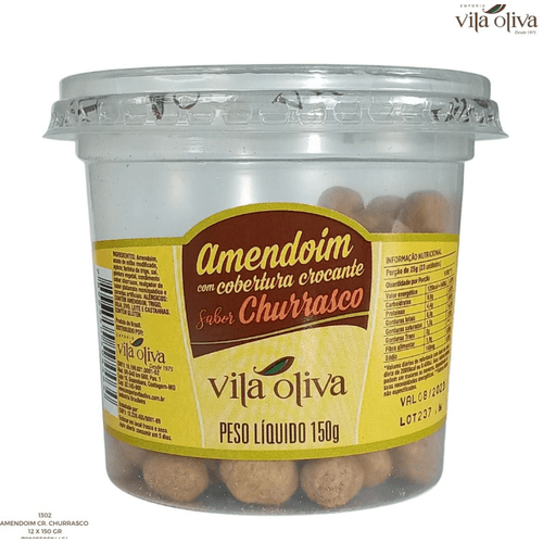 AMENDOIM-CROCANTE-CHURRASCO-VILA-OLIVA-POTE-150-GRAMAS AMENDOIM-CROCANTE-CHURRASCO-VILA-OLIVA-POTE-150-GRAMAS