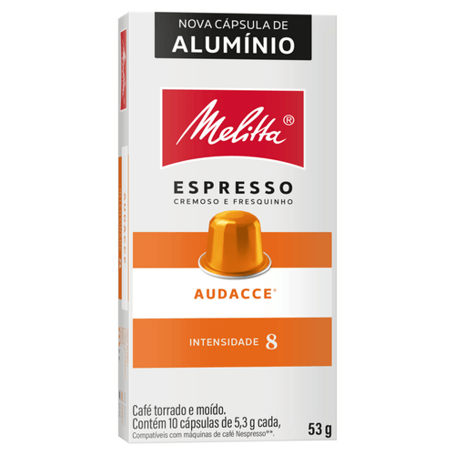 CAPSULA-CAFE-ESPRESSO-MELITTA-53G-10UN-AUDACCE CAPSULA-CAFE-ESPRESSO-MELITTA-53G-10UN-AUDACCE