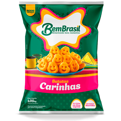 Pure-de-Batata-Pre-Frita-Carinhas-Congelada-Bem-Brasil-Pacote-105kg Pure-de-Batata-Pre-Frita-Carinhas-Congelada-Bem-Brasil-Pacote-105kg