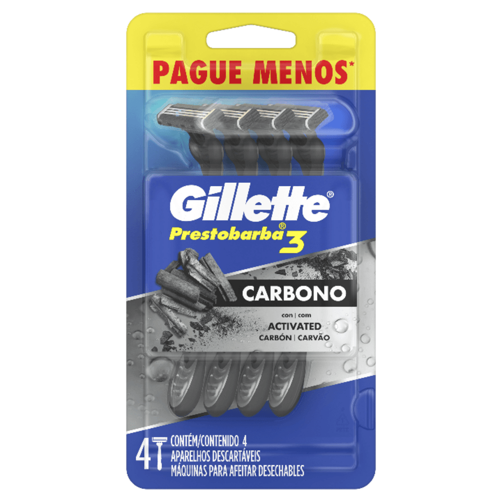 AP BARB PRESTOBARBA-3 4UN CARBONO
