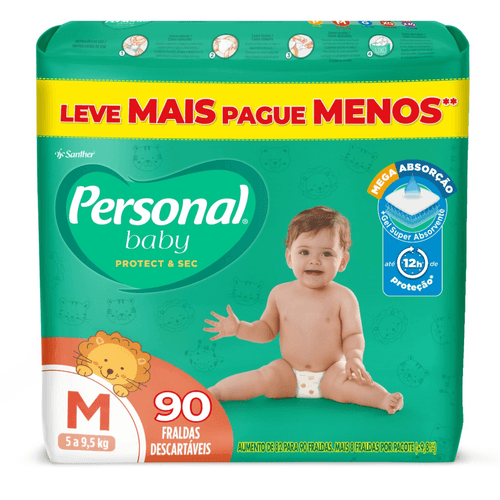 Fralda-Personal-Baby-Protect-e-Sec-Tamanho-M-Leve-Mais-Pague-Menos-Com-90-Fraldas Fralda-Personal-Baby-Protect-e-Sec-Tamanho-M-Leve-Mais-Pague-Menos-Com-90-Fraldas