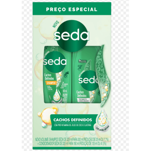 Kit-Seda-Cachos-Definidos-Shampoo-300ml---Condicionador-190ml Kit-Seda-Cachos-Definidos-Shampoo-300ml---Condicionador-190ml