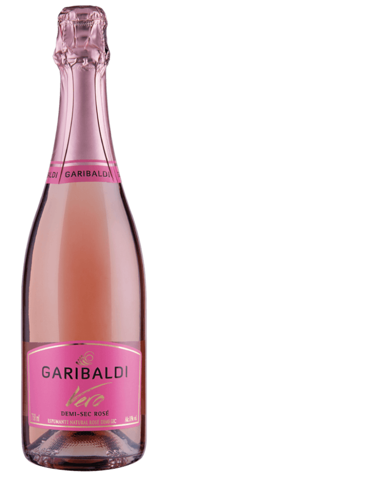 Espumante Brasileiro Rosé Demi-Sec Garibaldi Vero Trebbiano Malvasia Ancellotta Serra Gaúcha Garrafa 750ml