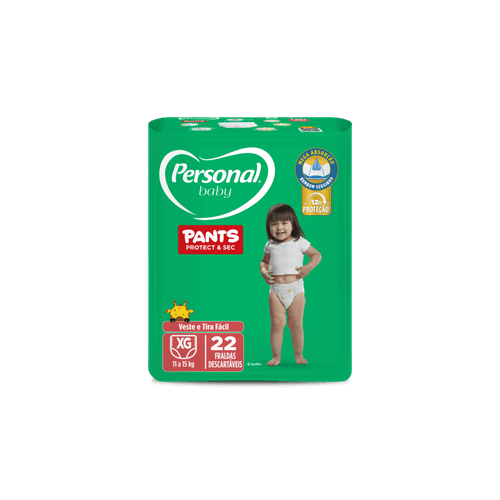 FRALDA-PERSONAL-BABY-PANTS-PROTECT---SEC-MEGA-ABSORCAO-ATE-12HORAS-DE-PROTECAO-VESTE-E-TIRA-FACIL-XG-22-UNIDADES FRALDA-PERSONAL-BABY-PANTS-PROTECT---SEC-MEGA-ABSORCAO-ATE-12HORAS-DE-PROTECAO-VESTE-E-TIRA-FACIL-XG-22-UNIDADES