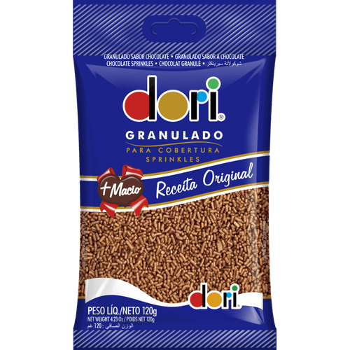 Confeito-Granulado-para-Cobertura-Chocolate-Dori-Pacote-120g Confeito-Granulado-para-Cobertura-Chocolate-Dori-Pacote-120g