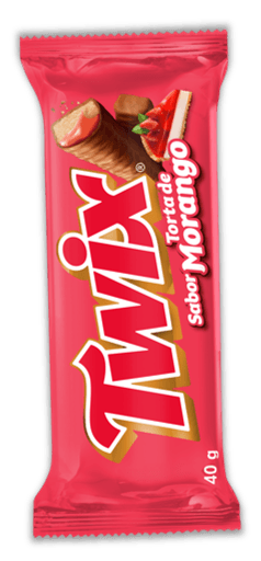 CHOC TWIX 40G UN - TORTA MORANGO