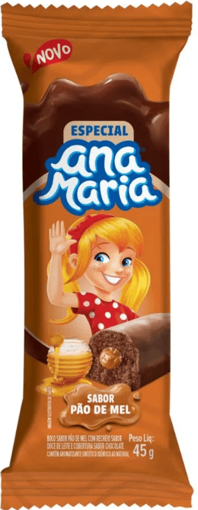 BOLINHO ANA MARIA COBERTURA PÃO DE MEL 45G