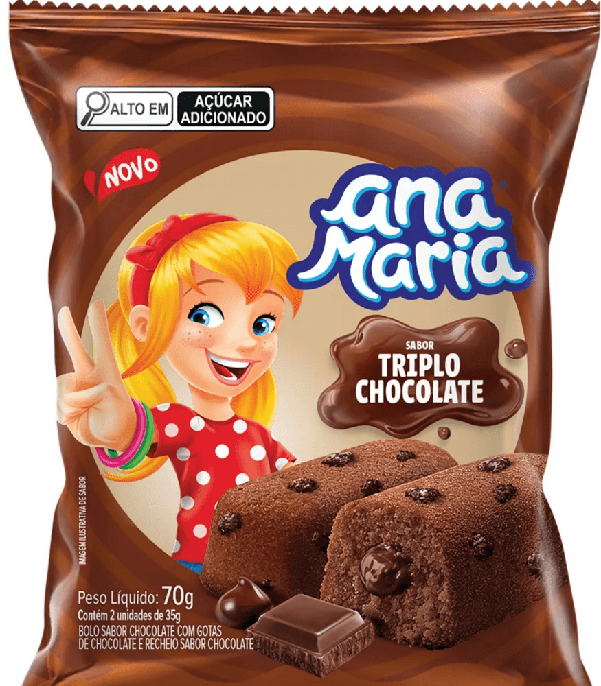 BOLINHO ANA MARIA RECHEADO TRIPLO CHOCOLATE 70G