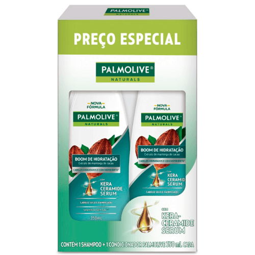 Kit-Shampoo---Condicionador-com-Kera-Ceramide-Serum-e-Extrato-de-Manteiga-de-Cacau-Palmolive-Naturals-Boom-de-Hidratacao-350ml-Cada-Preco-Especial Kit-Shampoo---Condicionador-com-Kera-Ceramide-Serum-e-Extrato-de-Manteiga-de-Cacau-Palmolive-Naturals-Boom-de-Hidratacao-350ml-Cada-Preco-Especial