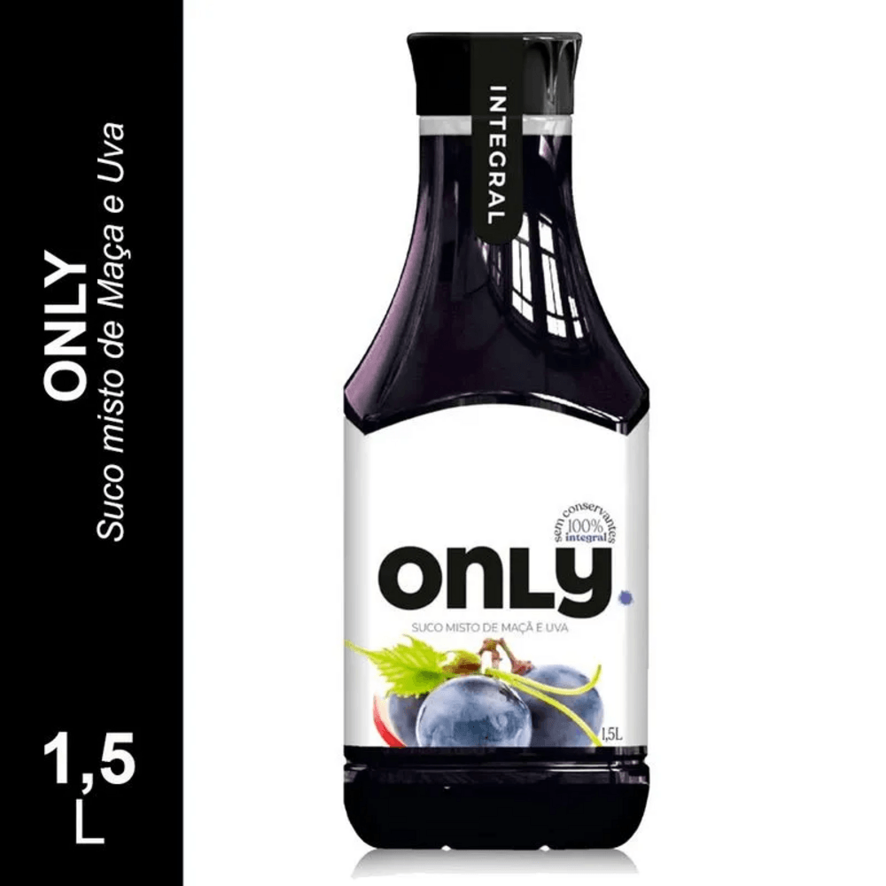 SUCO MISTO ONLY 1,5L MACA/UVA