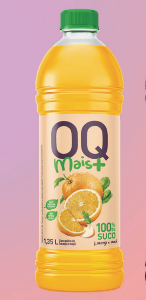 SUCO MISTO OQ 100% 1,35L-PET LARANJA COM MAÇÃ