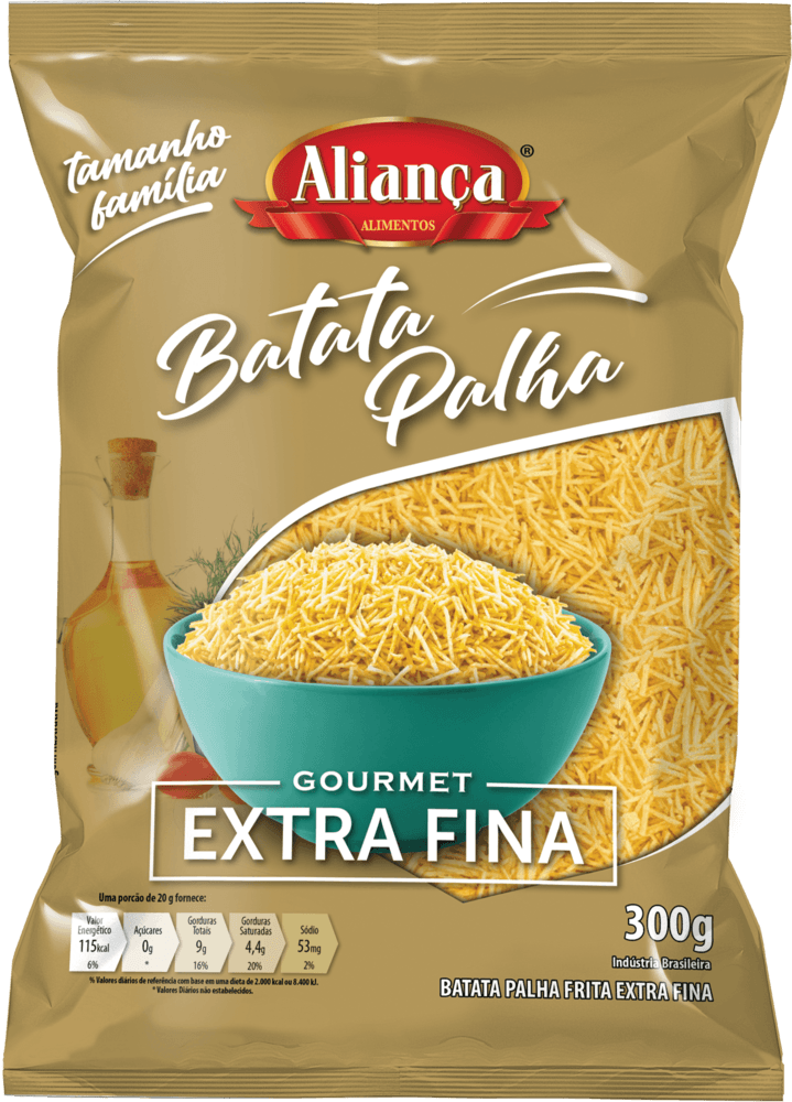 Batata Palha Aliança Extra Fina Pacote 300g