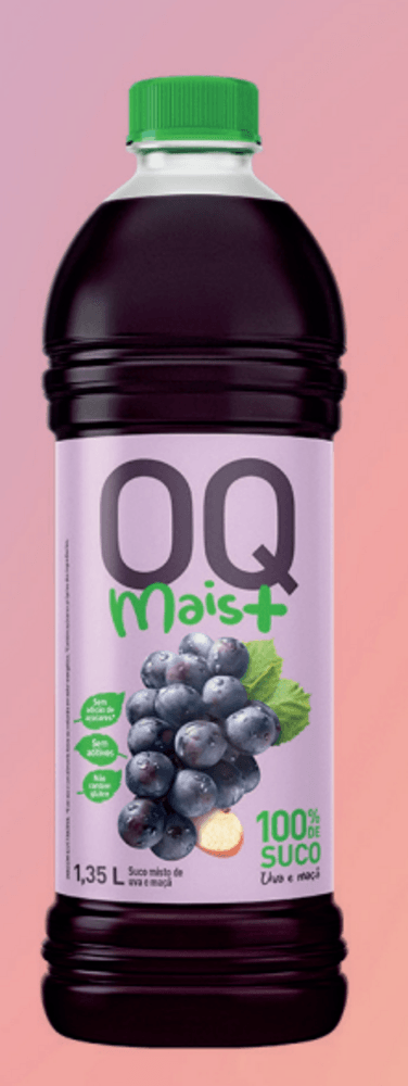 SUCO MISTO OQ MAIS+ 1,35L-PET UVA/MACA