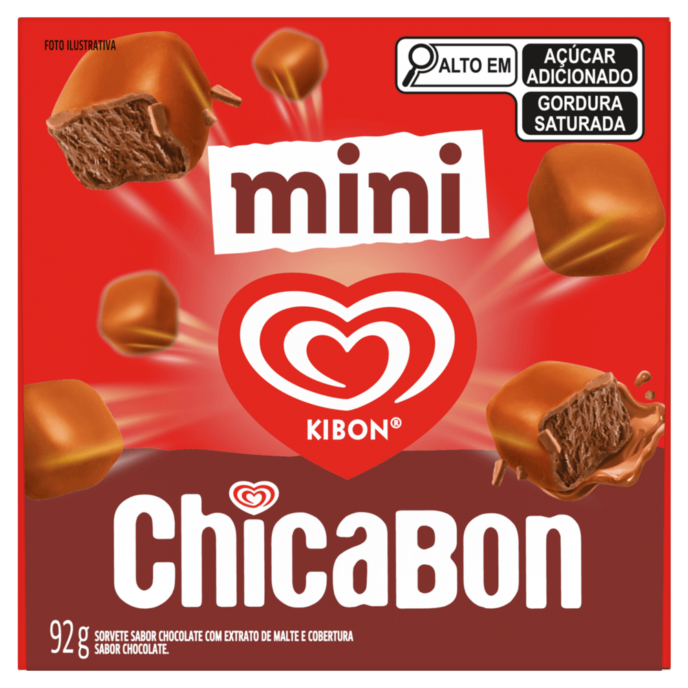 Sorvete Kibon Mini Bombons Chicabon 92g